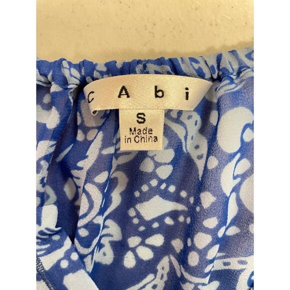 CabiĀ The Blues Peasant Blouse #318 Smallāand Medium - Picture 7 of 7